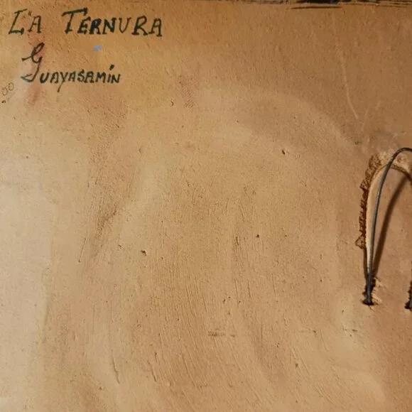 Tile Sculpture Ceramic Pottery La Ternura Oswaldo Guayasamin Ecuador 3D Modern - Picture 12 of 13